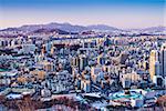 Seoul, South Korea afternoon skyline.