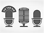 Microphone icons set, vector eps10 illustration