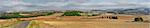 Panorama of fields, villages and agriculture in Israel in November