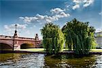 Moltke Bridge Over the Spree River in Berlin, Germany