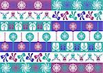 Seamless beautiful colored christmas pattern with christmas symbols