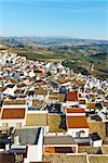 Bird's Eye View on the Red Tiles of the Spanish Town