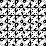 Design seamless monochrome geometric pattern. Vector art