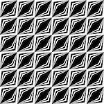 Design seamless monochrome geometric pattern. Vector art