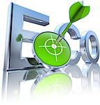 high resolution 3D rendering of a eco icon