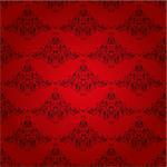 Damask seamless floral pattern. Royal wallpaper. Flowers on a red background. EPS 10