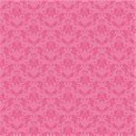 Damask seamless floral pattern. Flowers on a pink background. Vector illustration.