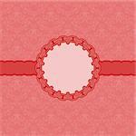 Vector template frame design for greeting card . Background - seamless pattern.