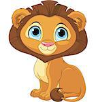 A cute Cartoon Lion character