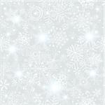 Seamless silvery christmas pattern with snowflakes and stars(vector eps 10)