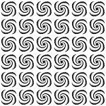 Design seamless uncolored wave pattern. Vector art