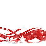 Christmas decoration. Abstract snowflakes stream. red background