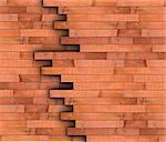 abstract view of wooden boards forming wall texture