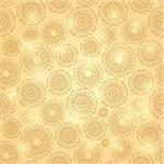 Gold Shiny Seamless Pattern with Abstract Round Elements Background