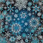 Seamless christmas grunge pattern with snowflakes (vector eps 10)