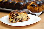 Sweat bread with raisins, chocolate chips and wallnuts