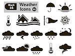 Weather icons. Vector set for you design