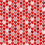 Design seamless colorful heart pattern. Valentine's Day background. Vector art