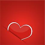 Red heart. Abstract background. The concept of Valentine's Day