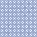 Seamless vector pattern with white polka dots on a sweet pastel blue background. For desktop wallpaper and baby website design