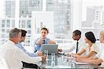 Business team having a meeting in board room in the office