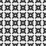 Design seamless monochrome abstract cross pattern. Vector art