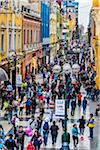 Shoppers along Union Street near Plaza Mayor (Plaza de Armas), Lima, Peru