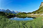 Mountain Lake in Summer, Guggersee, Obersdorf, Allgau, Alps, Swabia, Bavaria, Germany