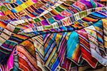 Colorful Material Displayed at Clothing Market, Otavalo, Ecuador