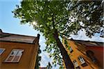 Buildings in Fuggerei, Augsburg, Swabia, Bavaria, Germany