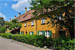 Buildings in Fuggerei, Augsburg, Swabia, Bavaria, Germany