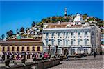 Plaza de San Francisco, El Panecillo in background, Quito, Ecuador