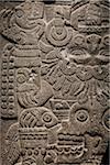 Aztec Stone Carving in Templo Mayor Museum, Mexico City, Mexico