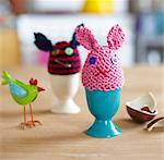 Knitted egg warmers animals