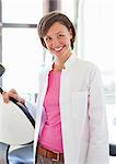 Portrait of female dentist smiling