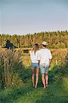 Romantic young couple strolling, Gavle, Sweden