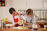 Children making Christmas cookies, Munich, Bavaria, Germany