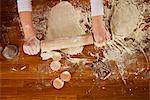 Child making Christmas cookies, Munich, Bavaria, Germany