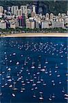 View from Sugarloaf Mountain of Boats in Harbour, Rio de Janeiro, Brazil