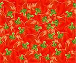 Seamless Background of Fresh red bell pepper