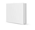 front view of Blank book cover white.