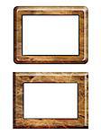 wooden frames for painting or picture on white background