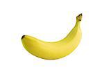 fresh ripe banana isolated on white background, with a clipping path