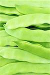 fresh beans fruit on white background .