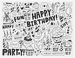 Doodle Birthday party background