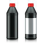 Black Oil Bottle isolated on white background. (with clipping work path)