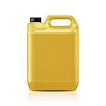 Yellow plastic gallon, jerry can  isolated on a white background.  (with clipping work path)