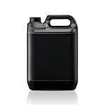 Black plastic gallon, jerry can  isolated on a white background.  (with clipping work path)