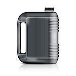 Gray plastic gallon, jerry can  isolated on a white background.  (with clipping work path)