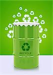 Green barrel of bio fuel, environment conceptual design.